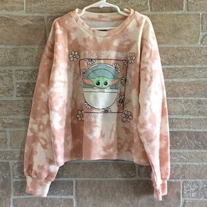 Star Wars Grogu Tie Dye Sweatshirt NWOT